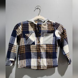 Boys Non Branded Flannel Hoodie Size 4/5